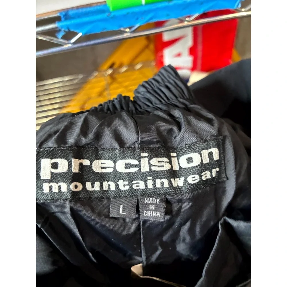 Precision Mountainwear Ski Pants Men's Large Black Scuff Guards Webbing Belted